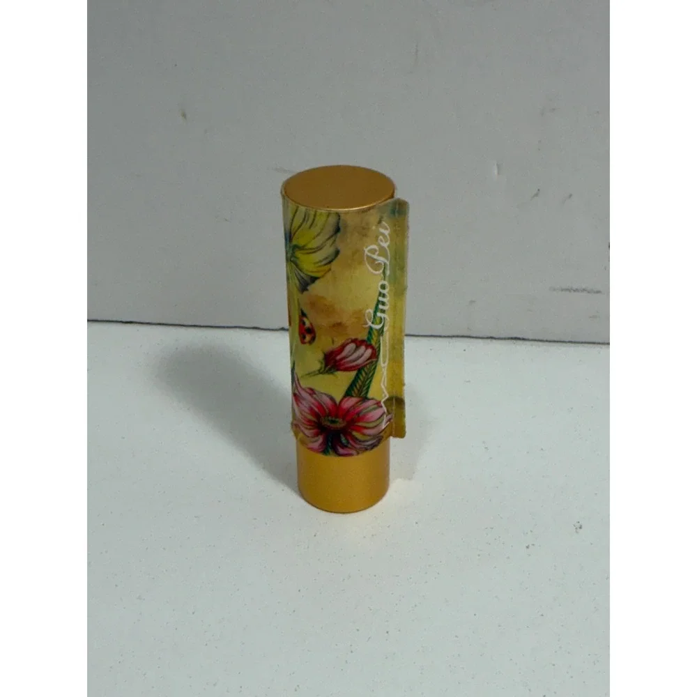 MAC Guo Pei Lustre Lipstick Zenith Nude Pink Limited Edition Floral Gold‎ Tube